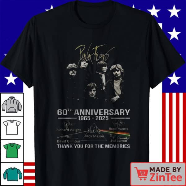 60th Anniversary 1965 – 2025 Thanks for the Memories Albums Pink Floyd Shirt