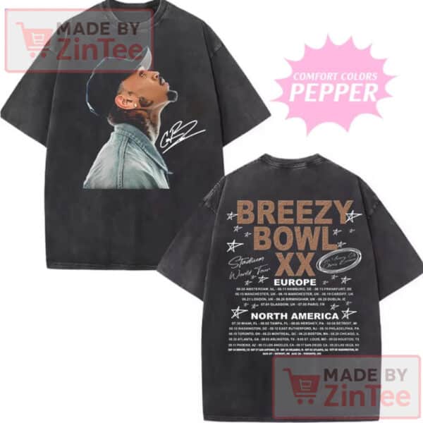 Chris Brown Concert 2025 Shirt, Chris Brown Breezy Bowl XX Graphic Tee