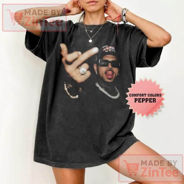 Chris Brown Vintage Middle Finger Vintage Shirt, Concert 2025 Shirt