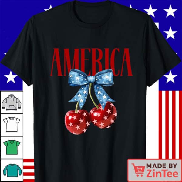 Coquette 4th of July Shirt Women, Stars Stripes USA Flag Shirts