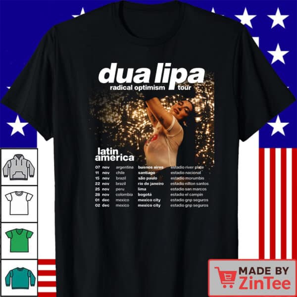 Dua Lipa Tour 2025 Band Shirt