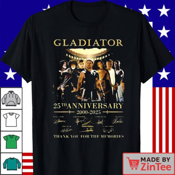 Gladiator 25th Anniversary (2000–2025) – Thank You for the Legendary Memories Shirt