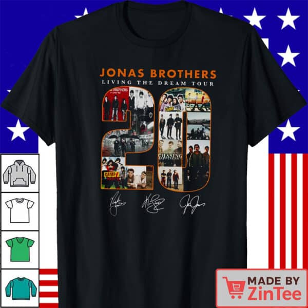 Official Jonas Brothers T Shirt, Living The Dream Tour 2025