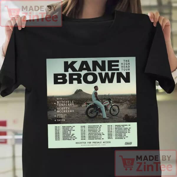Kane Brown 2025 The High Road Tour Black Shirt