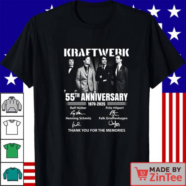 Kraftwerk 55th Anniversary 1970-2025 Thank You For The Memories Shirt