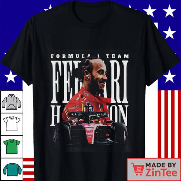 Lewis Hamilton Ferrari F1 Shirt, Vintage Hamilton F1 Graphic Tee T Shirt
