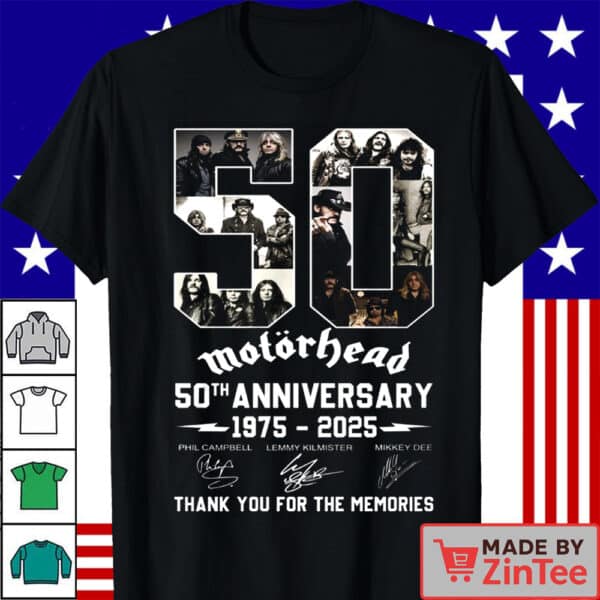Motörhead 50th Anniversary 1975–2025 Shirt