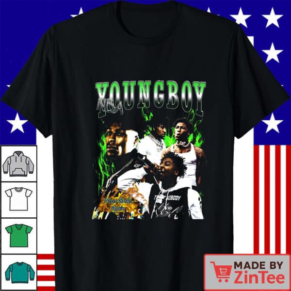 NBA Youngboy Green Graphic Tee , Tour Merch Concert Shirt