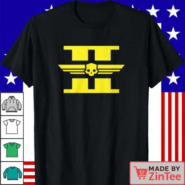 Official Super Earth Helldiver Logo T-Shirt – Yellow Tactical Emblem Graphic Tee