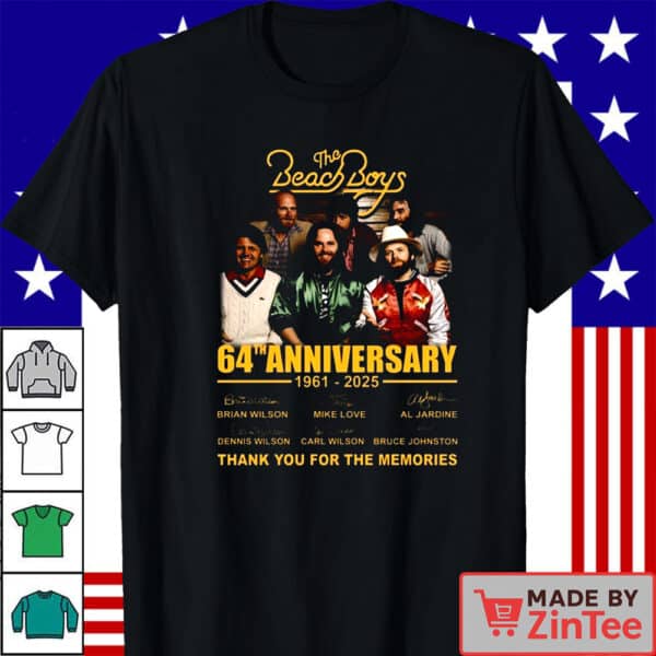 The Beach Boys 64th Anniversary 1961-2025 Thank You Shirt