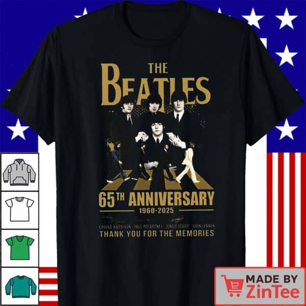 The Beatles Rock Band 1960-2025 65th Anniversary Shirt