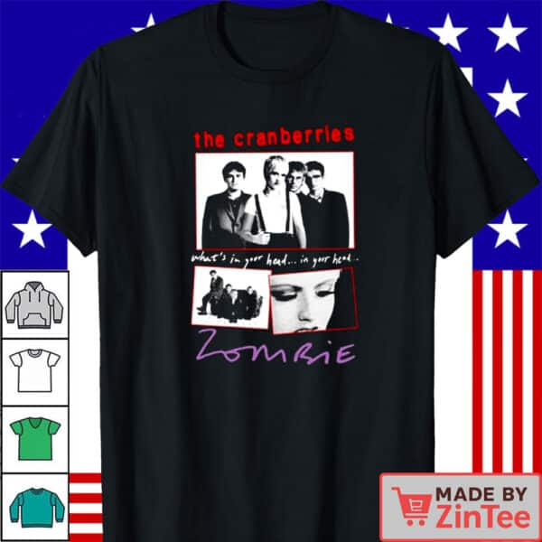 Official The Cranberries Zombie Collage Vintage Band Shirt