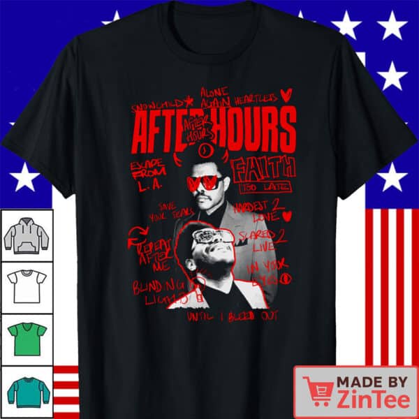 Official Weeknd After Hours Sketchbook T-shirt, Weeknd Tour 2025 Shirt