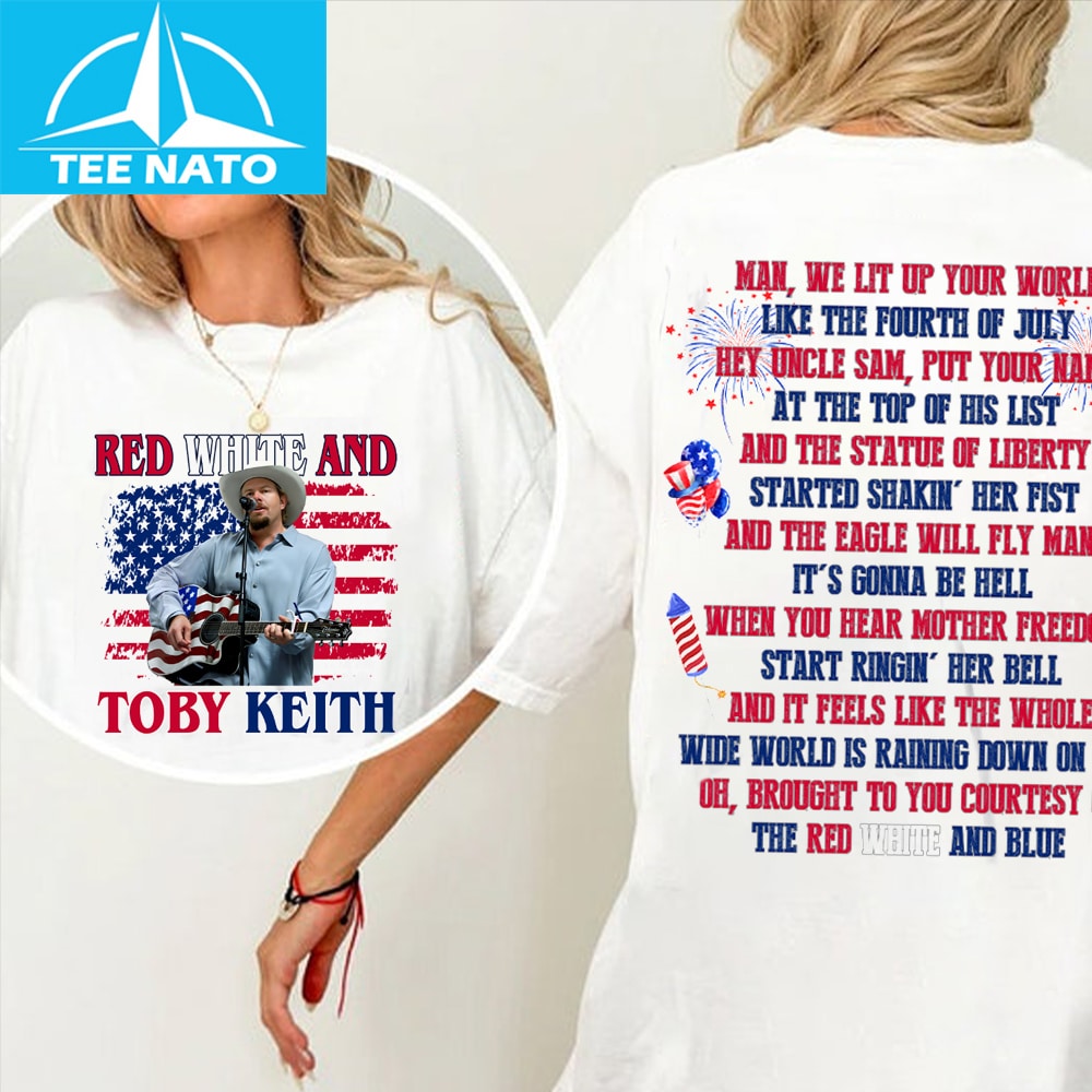 Various styles of Toby Keith 4th of July shirts.