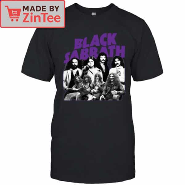 Black Sabbath Band Photo Purple Logo Shirt