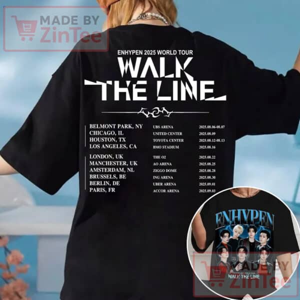 Enhypen Walk The Line World Tour 2025 T-shirt, Enhypen Desire Unleash Shirt