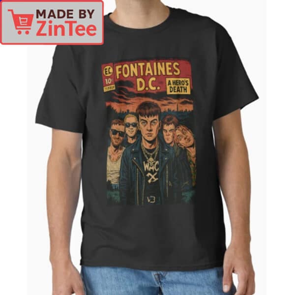 Fontaines D.C. A Hero's Death Comic Book Cover Shirt