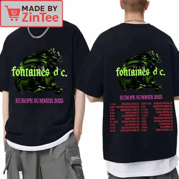 Fontaines D.C. Europe Summer 2025 Tour Shirt