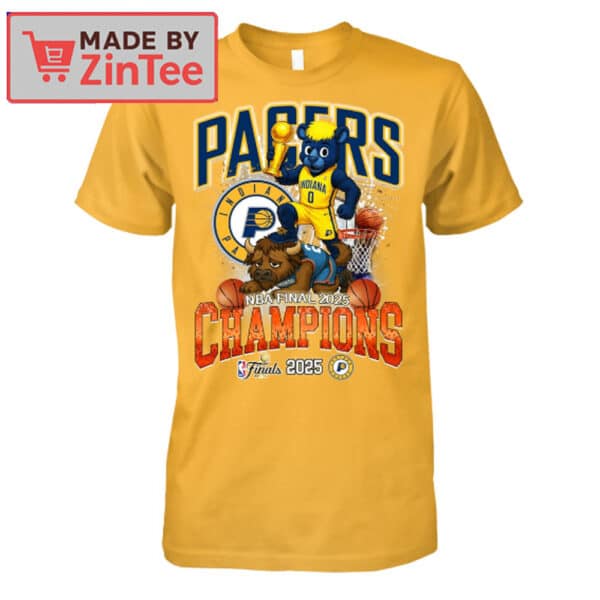 Indiana Pacers NBA Finals 2025 Champions Mascot Shirt