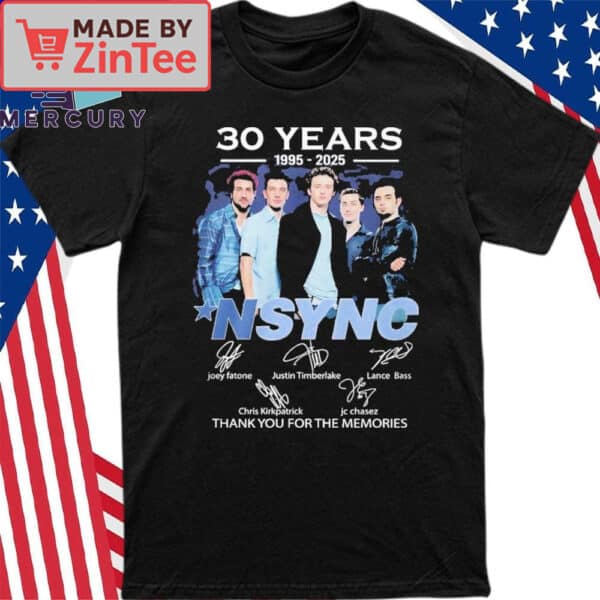 NSYNC 30 Years 1995-2025 Thank You For The Memories Shirt