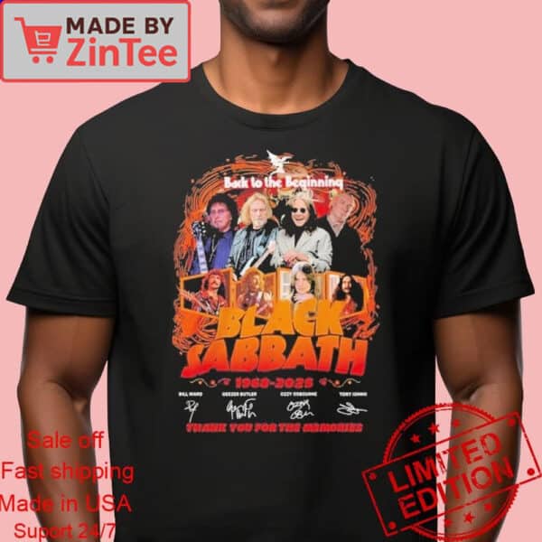 Original Back To The Beginning Black Sabbath 1968-2025 Shirt