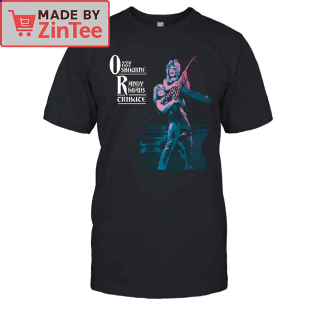 A tribute shirt honoring Ozzy Osbourne and Randy Rhoads