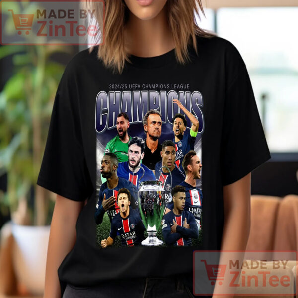 PSG Champions League 2025 Tshirt, Paris Graphic Tees, Football Print