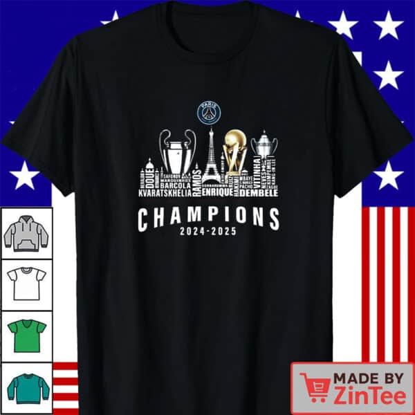 Paris Saint-Germain 2024–2025 Victory T-Shirt – PSG Triple Trophy Season Fan Tee