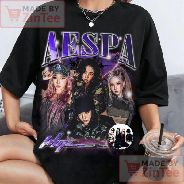 Retro Aespa Whiplash Album Shirt, Aespa World Tour Shirt