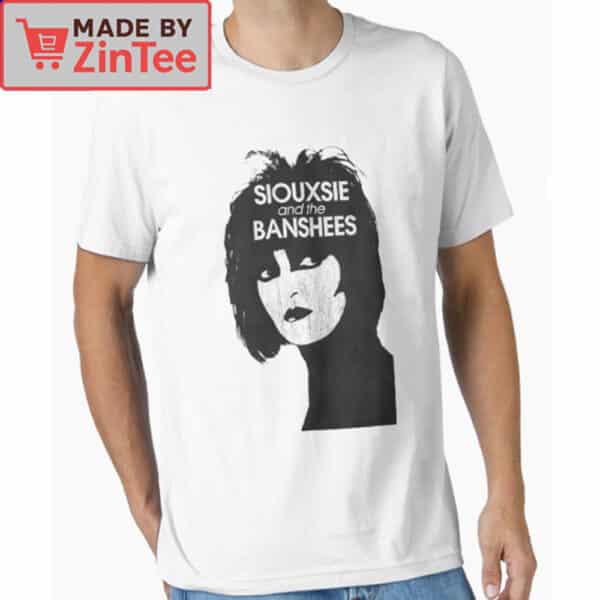 Siouxsie and the Banshees Monochrome Portrait T-Shirt – Retro Goth Rock Band Tee