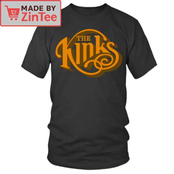 The Kinks Logo T-Shirt – Retro Vintage Rock Band Tee in Black and Orange