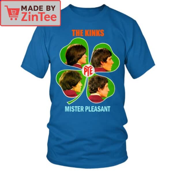 The Kinks Mister Pleasant T-Shirt – Vintage 60s Mod Band Tee with Clover Design