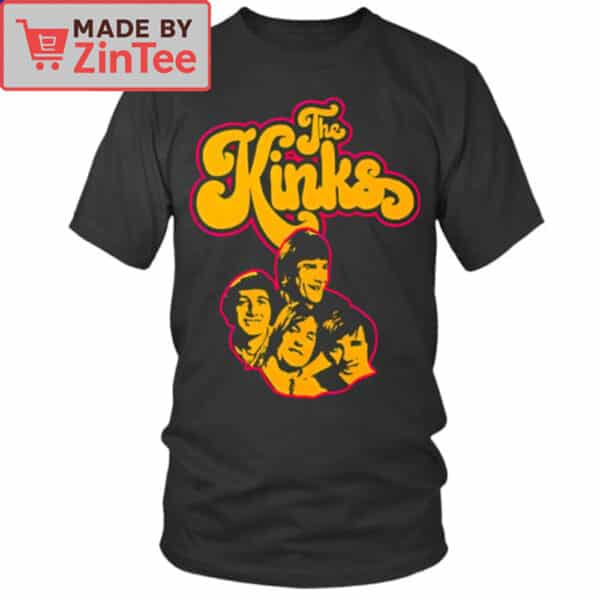 The Kinks Retro Band T-Shirt – Vintage 70s Graphic Tee with Bold Yellow & Red Design