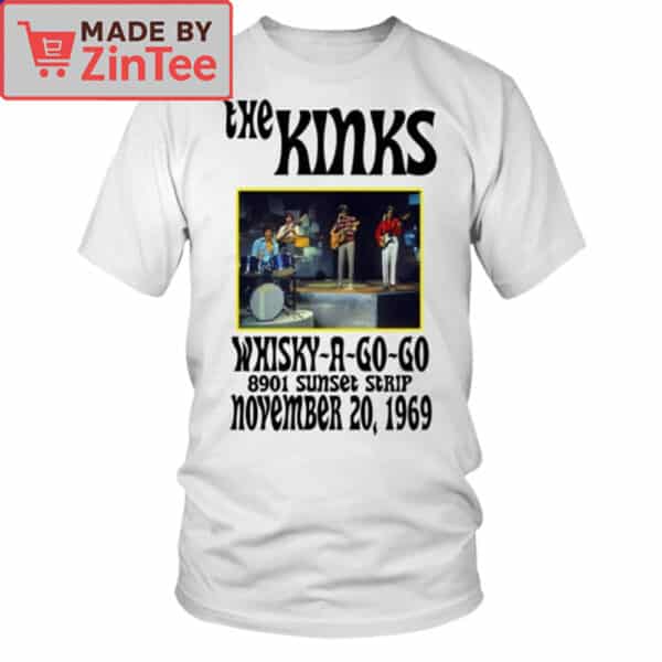 The Kinks Whisky-A-Go-Go 1969 T-Shirt – Vintage Concert Tee, Sunset Strip Rock Memorabilia