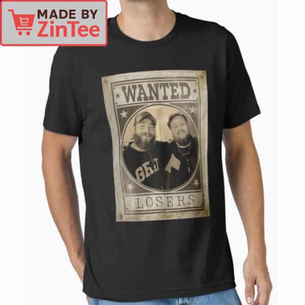Wanted Losers Shirt Funny Country Duo Poster Style